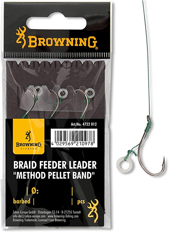 Ang Browning Braid Feeder Leader Method Pellet Band Bronze Kg Lbs