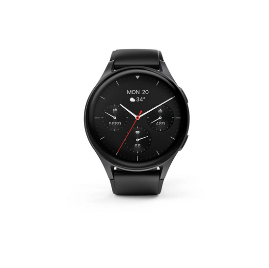 Smartwatch ´8900´, GPS, AMOLED 1.43´, Telefonfunktion, Alexa, rund, Schwarz (178611)