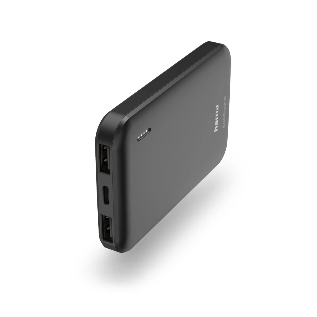 Power Pack ´Pocket 5´, 5000mAh, Ausgänge: 2x USB-A, Anthrazit (201707)