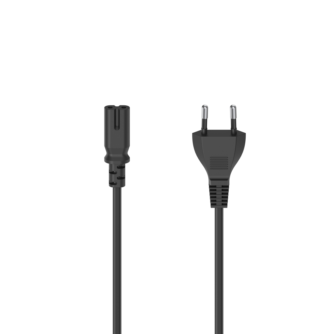 Netzkabel mit Eurostecker, 2-Pin-Stecker, Doppelnut/C7, 1,5 m, Schwarz (223273)