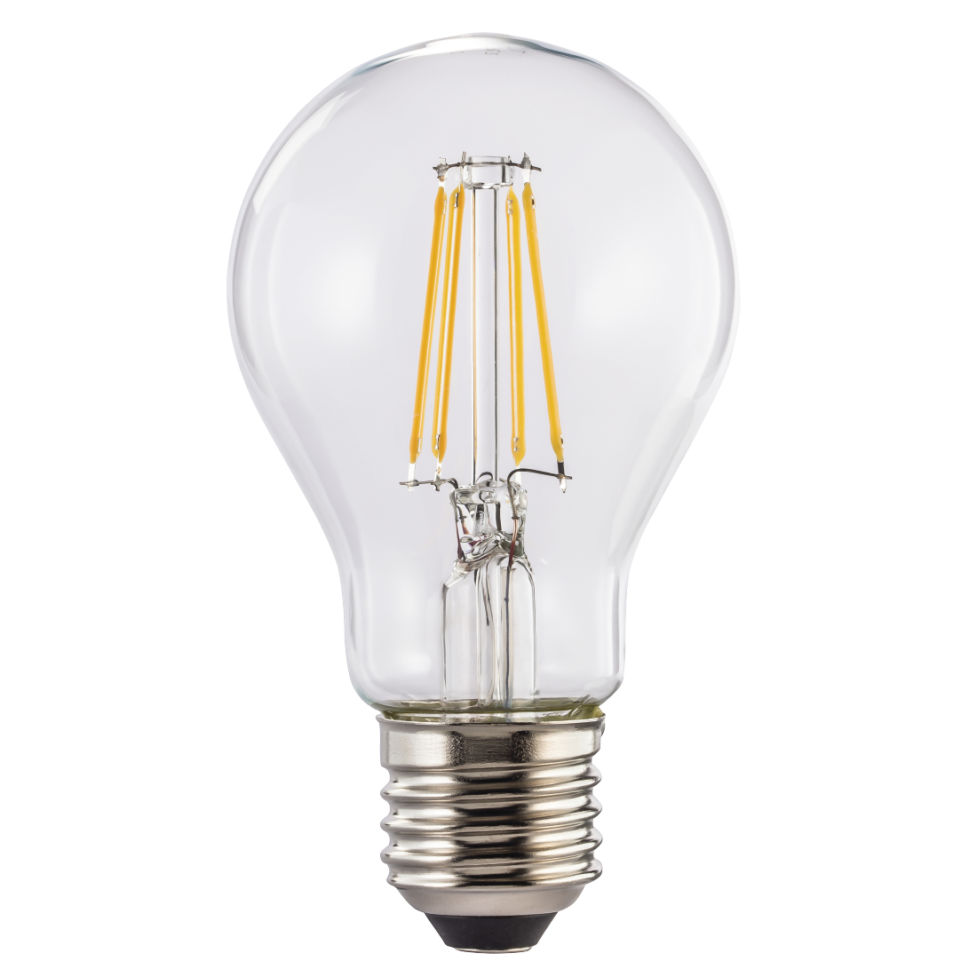 LED-Filament, E27, 470lm ersetzt 40W, Glühlampe, Warmweiß, Klar (112805)