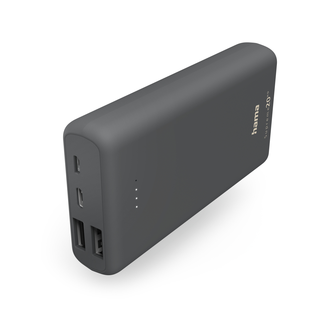 Power Pack "Supreme 20HD", 20000mAh, 3 Ausgänge: 1x USB-C, 2x USB-A, Grau (201669)