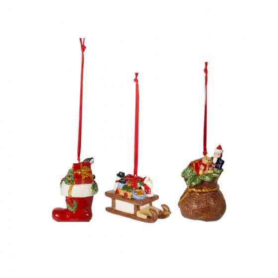 Nost.Ornaments Ornamente Geschenke 3tlg.