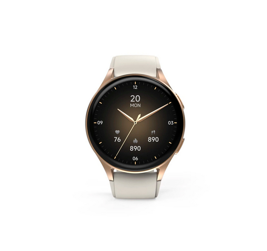 Smartwatch ´8900´, GPS, AMOLED 1.32´, Telefonfunktion, Alexa, rund, Gold (178613)