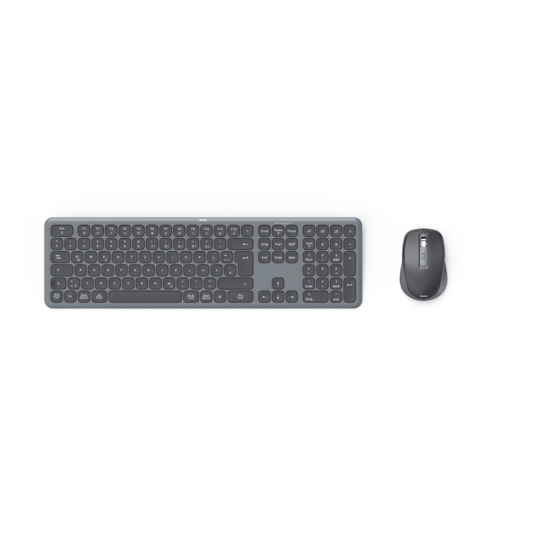 Multi-Device-Tastatur-Maus-Set ´WKM-550´, kabellos, Funk/BT, SW, QWERTZ DE (173065)