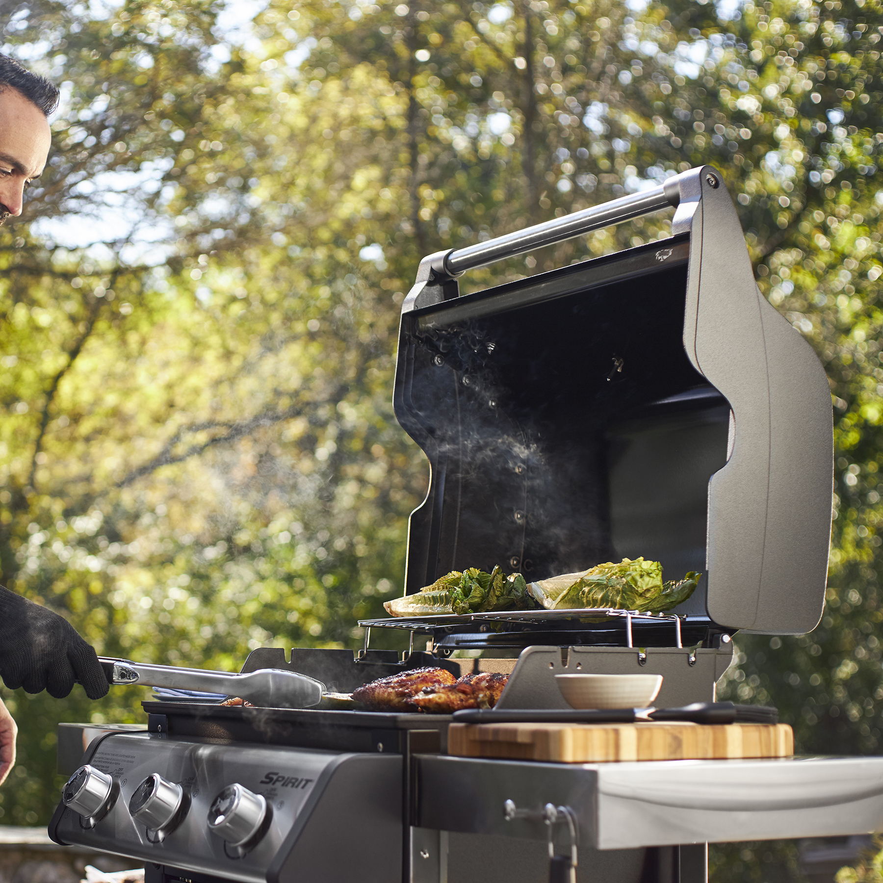 Bbq, Kochen, Grillen, Handschuh, Person