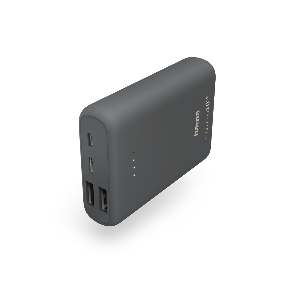 Power Pack "Supreme 10HD", 10000mAh, 3 Ausgänge: 1x USB-C, 2x USB-A, Grau (201668)