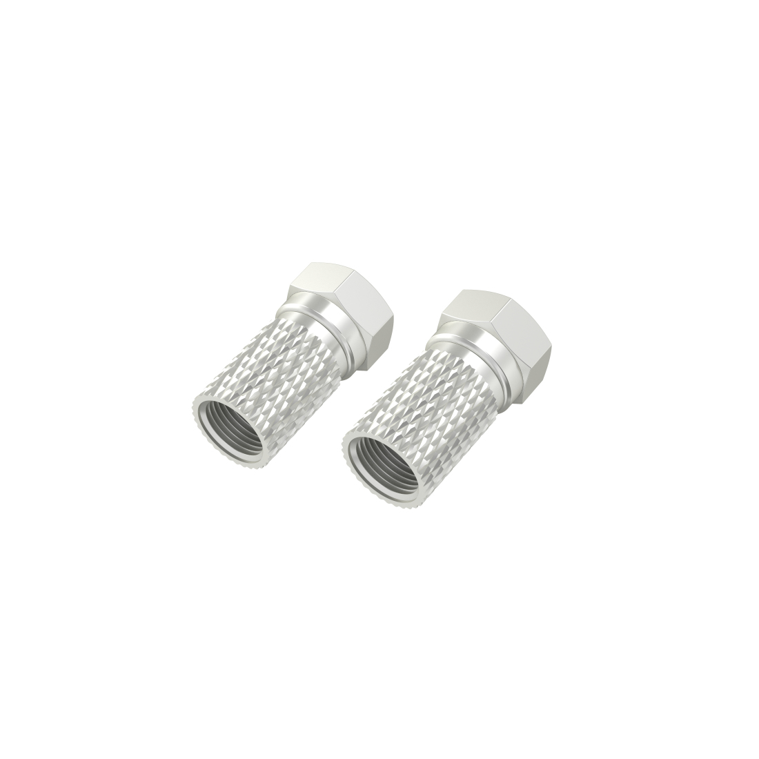 F-Stecker, 7,0 mm, schraubbar, 2 Stück (205207)