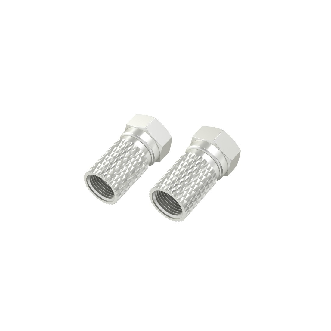 F-Stecker, 8,0 mm, schraubbar, 2 Stück (205208)